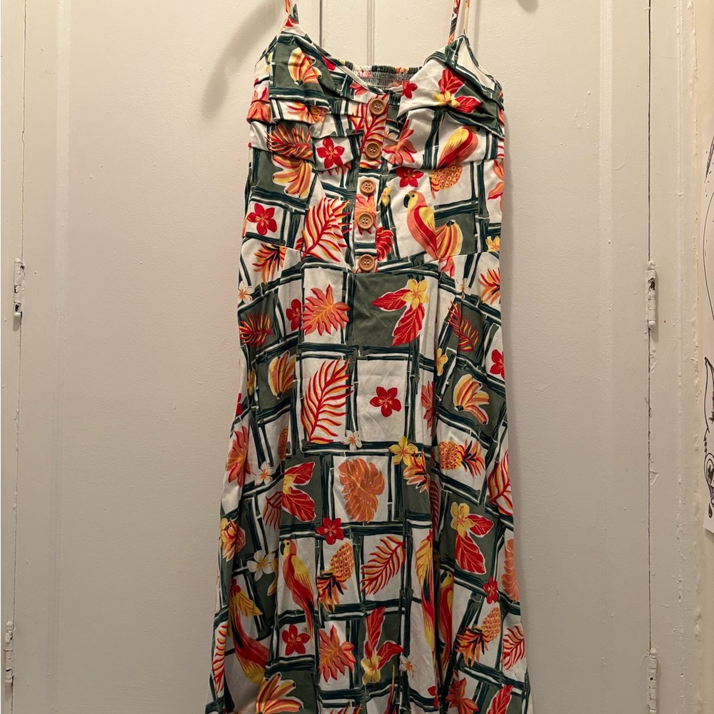 Collectif Tiki Print Sundress in Large